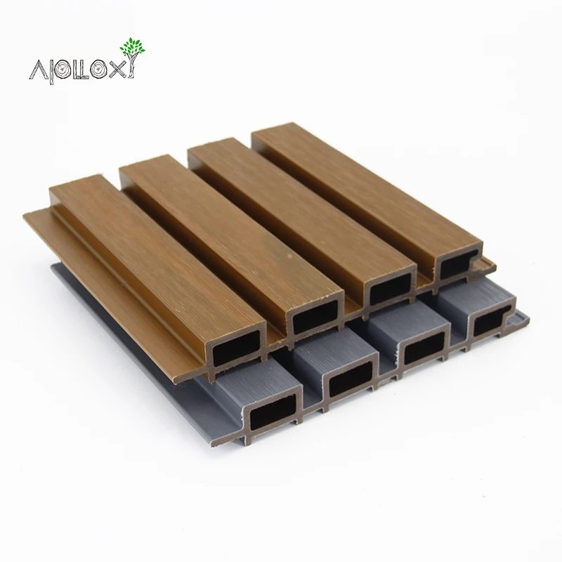 Apolloxy Decor Various Sizes Acoustic Wpc Wall Panels Outdoor Laminate Sheets For Walls Wpc Fluted Waterproof Wpc Wall Clad