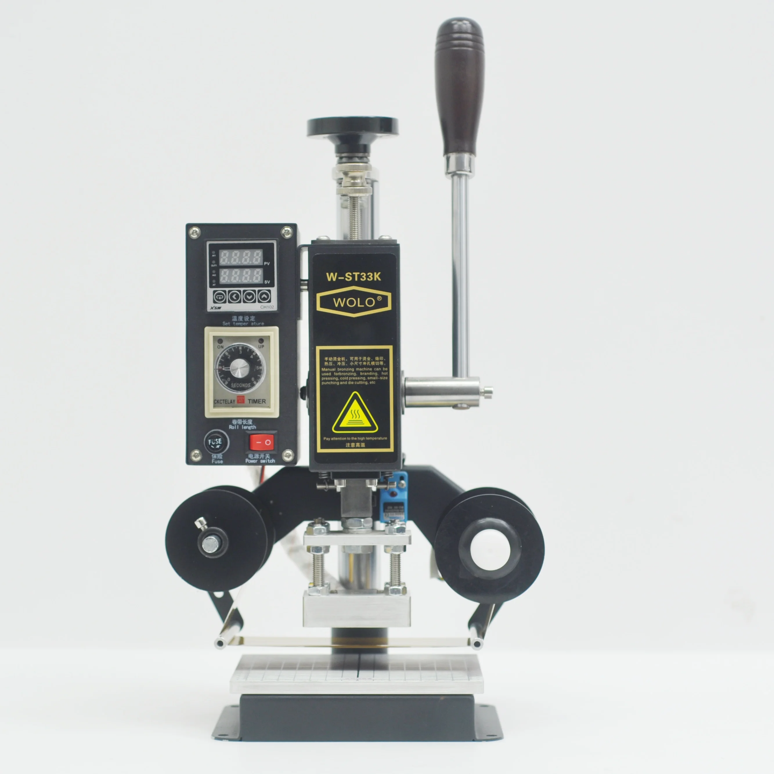 Small Manual Hot Stamping Machine Embossing Machine with Bronzing Holder Hot Stamping Foil Gilded Paper for Leather Plastic Use