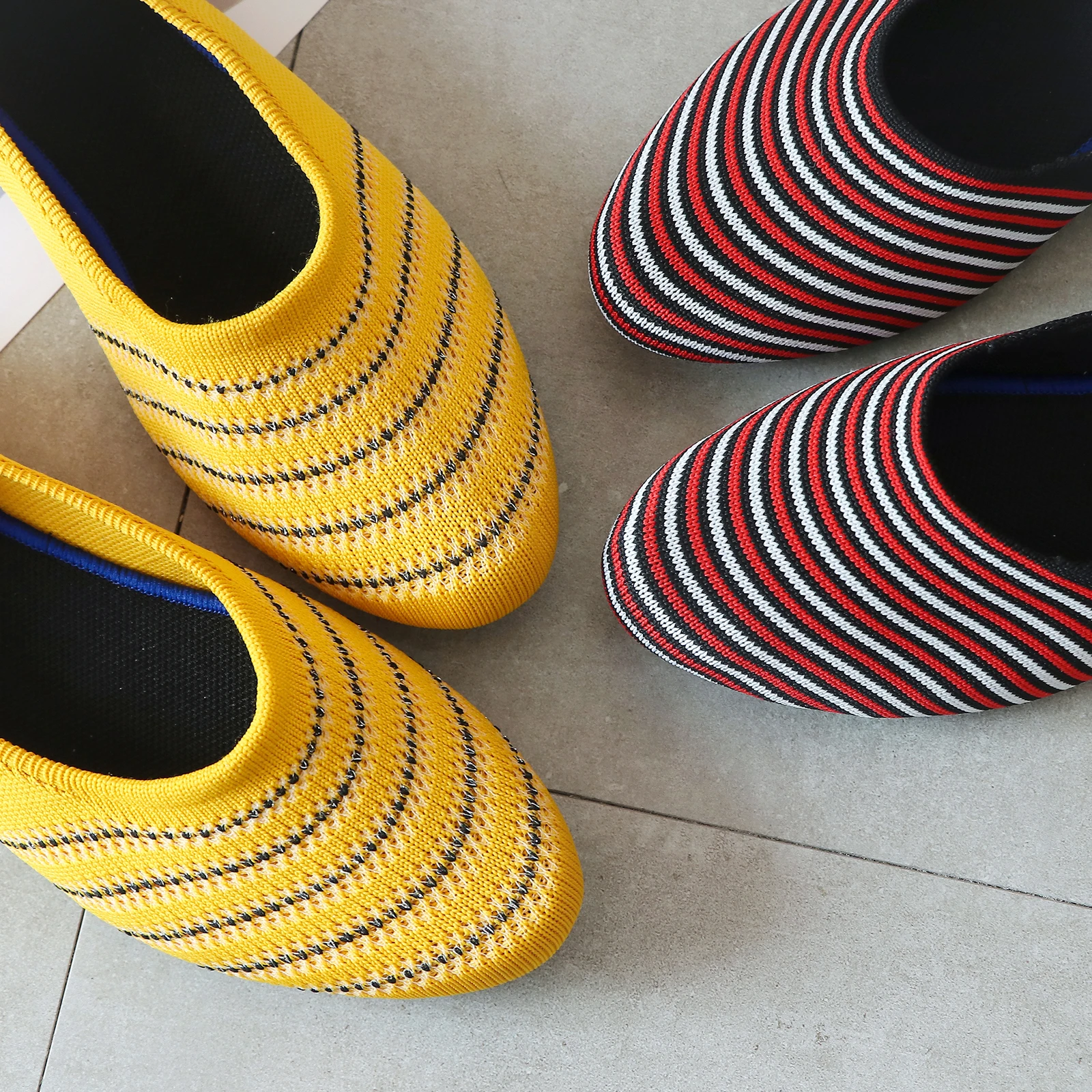 Wholesale Shoes Zapatos Mujeres Women Casual Ladies Flat Shoes Mesh Slip On Flats Shoes Ladies