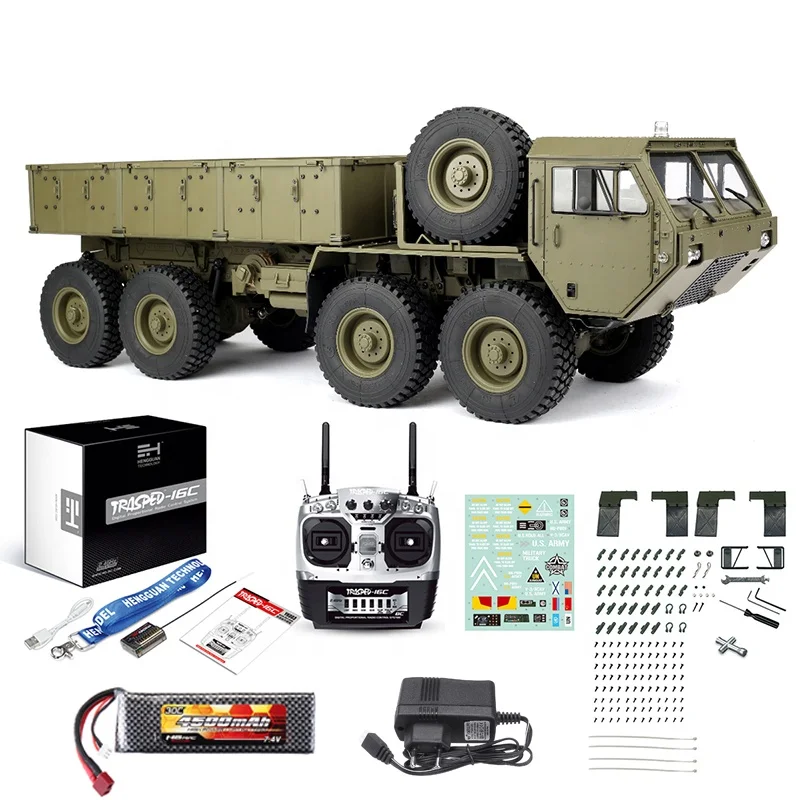 
1/12 RC Car 8x8 HG P801 Upgrade Version M977 US Army Military Truck With 4500mAh Battery and charger 