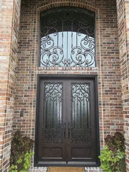 Factory Wholesale  Iron Door Front Door Iron Wrought Prices  Iron Door