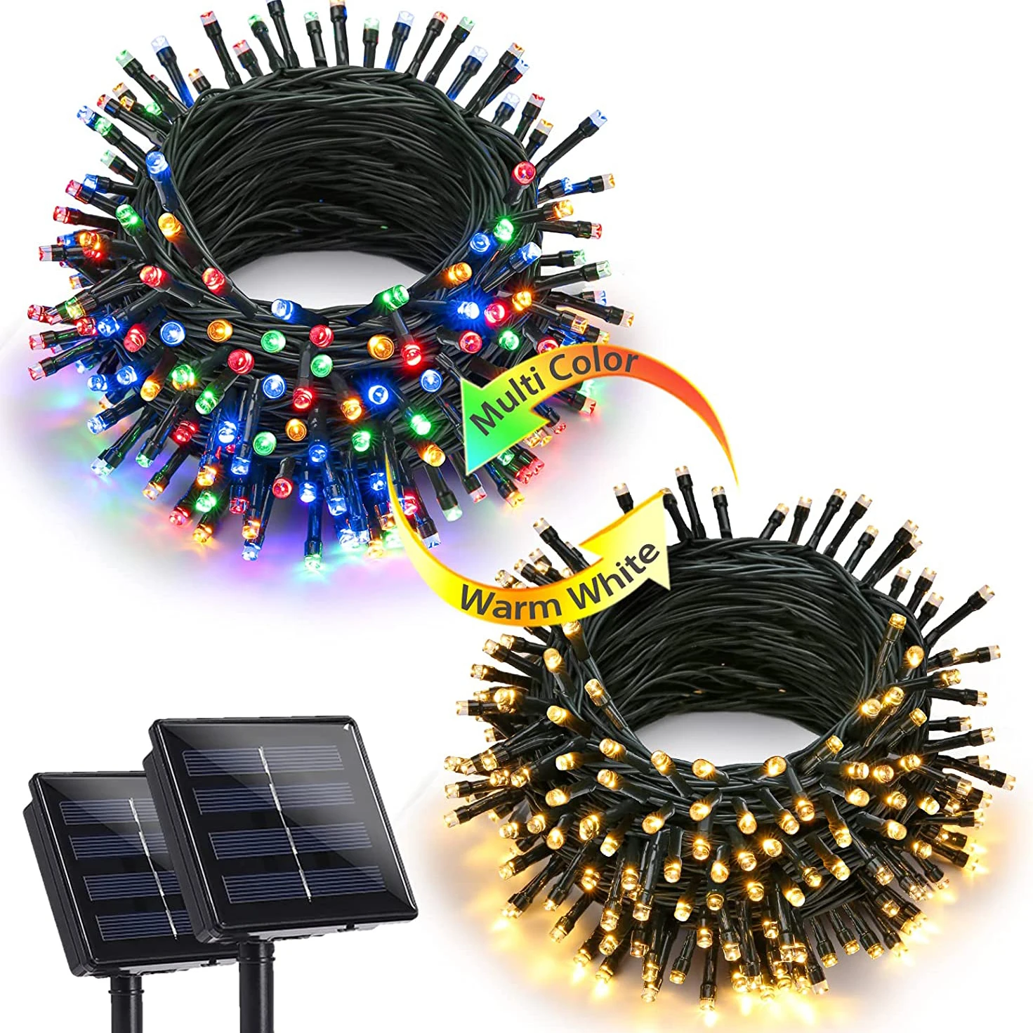 Factory Wholesale Smart Christmas Solar String Lights Waterproof for Garden Patio Fence Balcony Outdoors