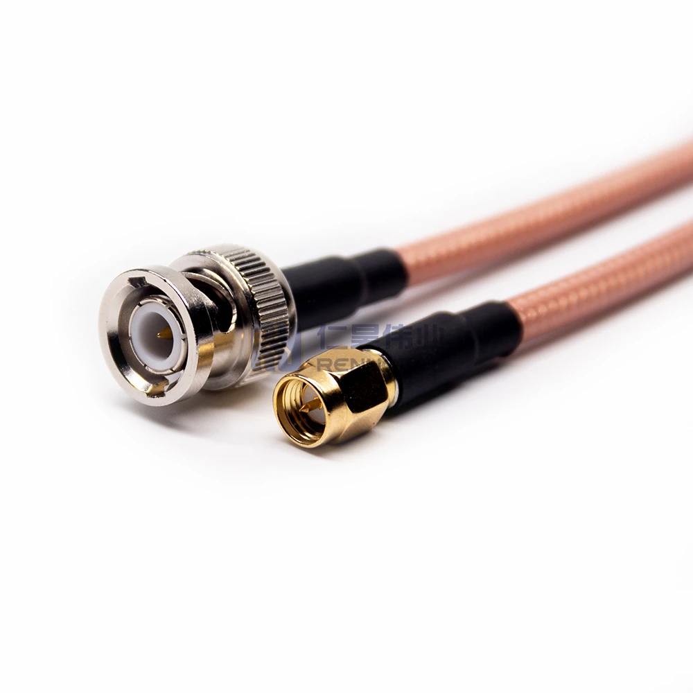 SMA to BNC Adaptor Cable SMA Male Straight to BNC Male Straight with RG142