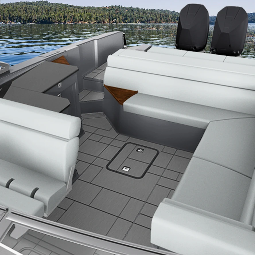 Kinoceanh25ft/27ft/30ftium CE Certified Quaparty Barge Aluminum Customized Logo Prinpontoon Boat Welded Aluminum Boats for Sale