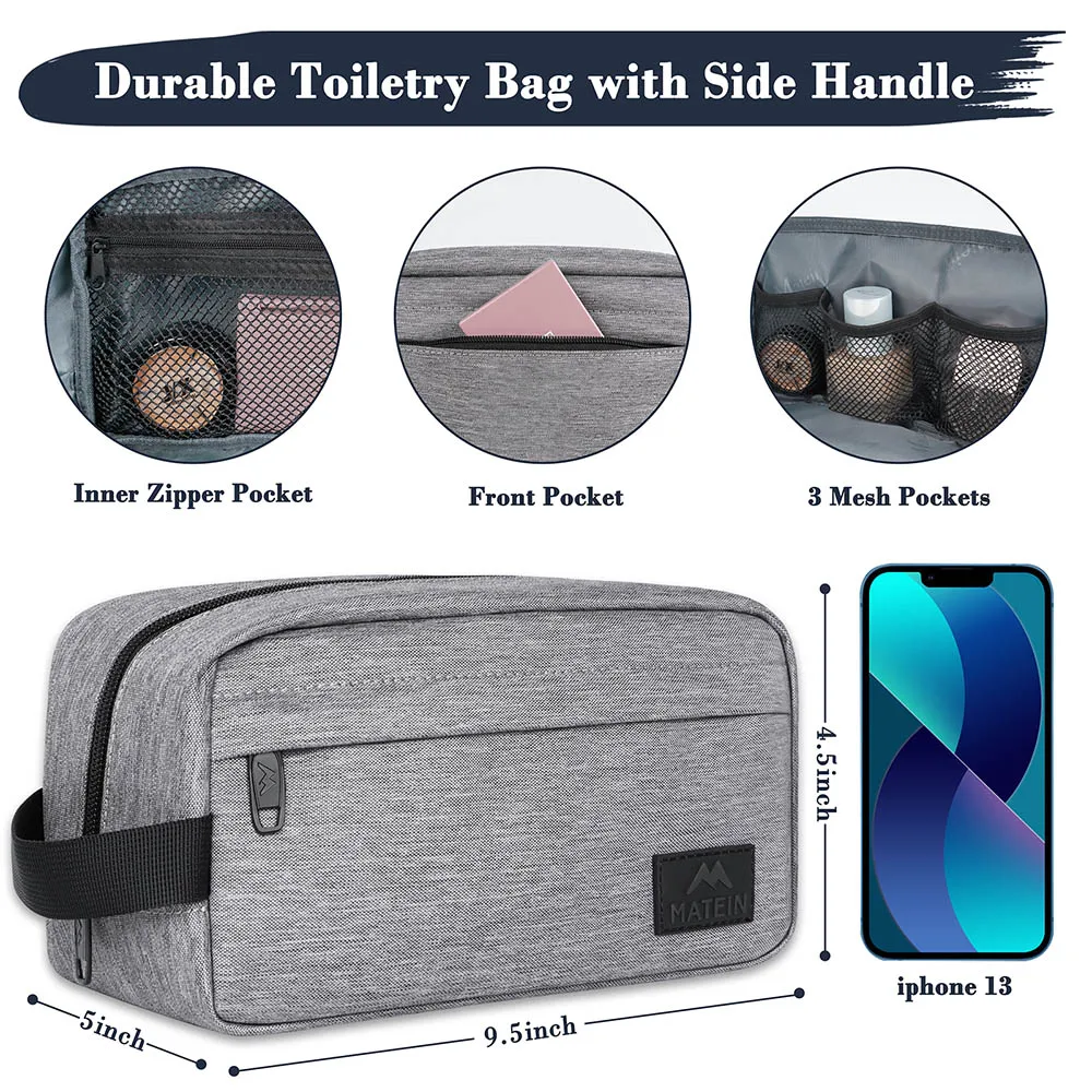 Expandable Waterproof Polyester Traveling Backpack with Toiletry Bag Large Capacity Men Women Travel Bagpack