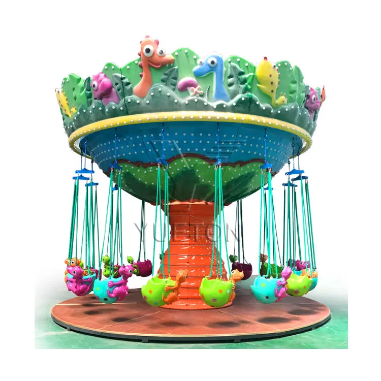 Factory Direct Shopping Mall Ride Indoor Attractions Carousel Dinosaur Flying Swing Chair In Stock