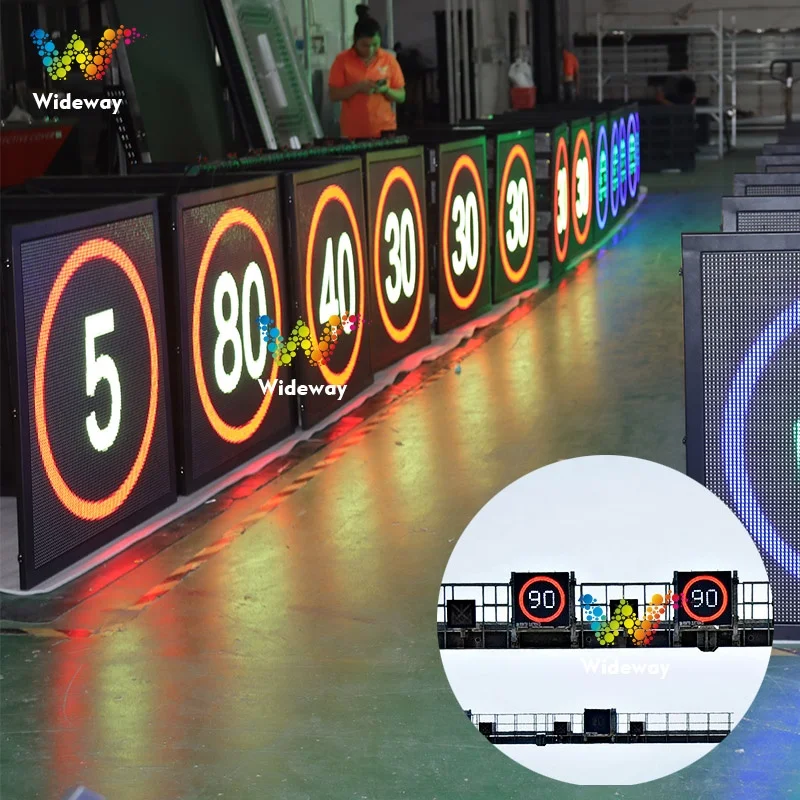 P8 P10 truck mounted LED outdoor display hanging fixed variable message sign vms LED traffic speed limit display