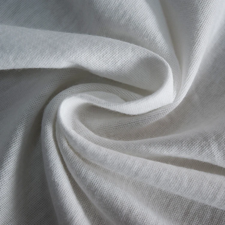 Knitted 40S white 100% cotton single jersey fabric-1800175