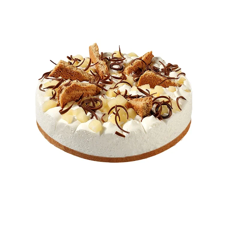 Hot Selling Ricotta Cheese And Pears Fragrant Almond Cookie Bless Cake Cream Birthday