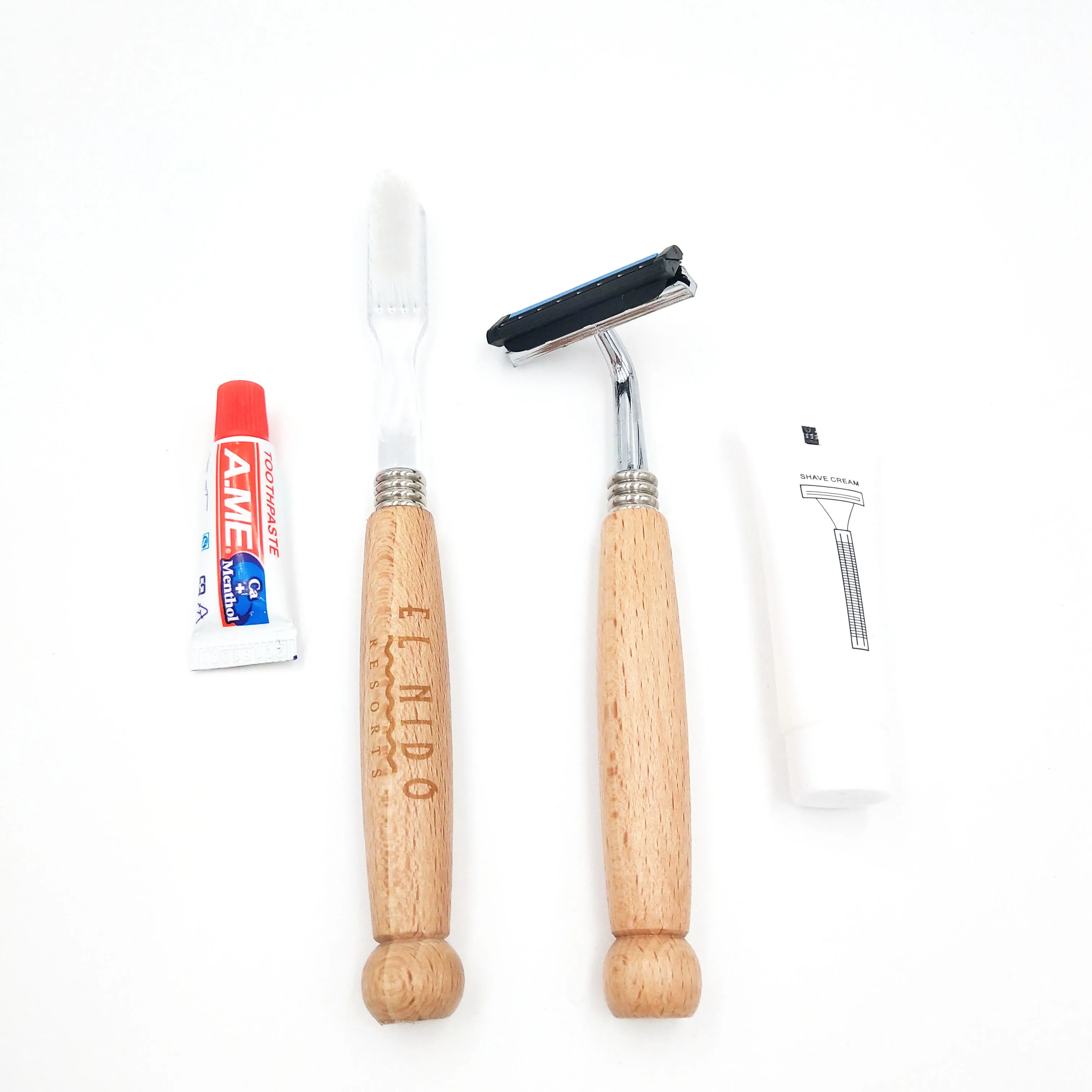 Disposable Bamboo Wooden Safety Handle Razor Shaving Razor Twin Blade Stainless Steel Blade Bamboo