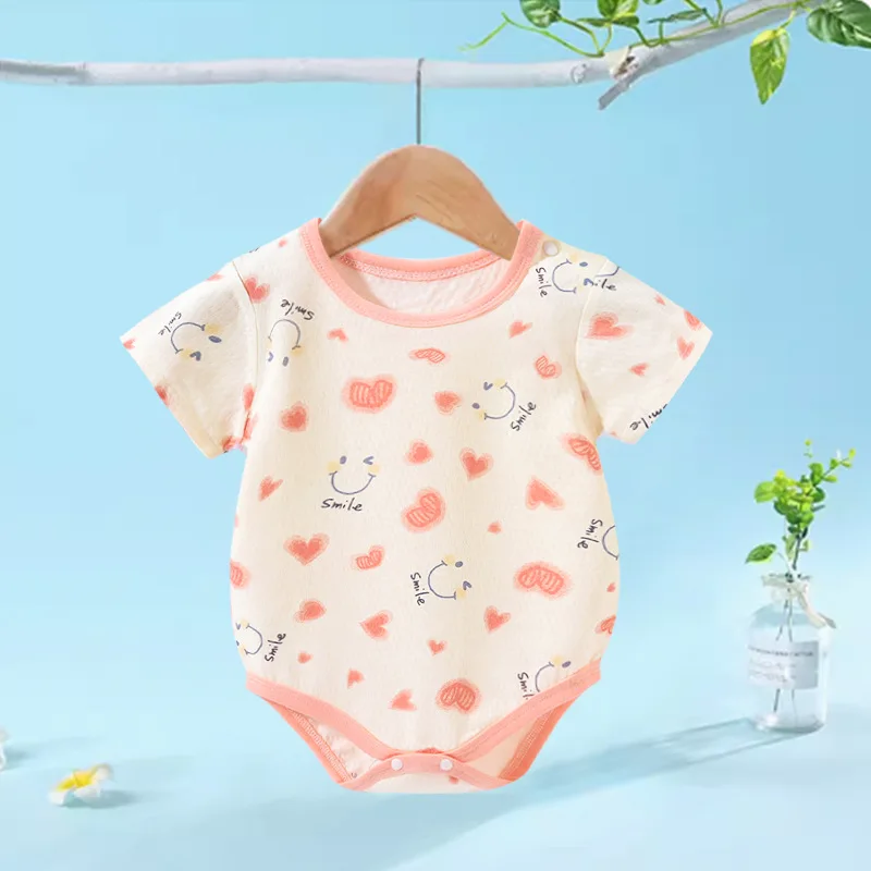 Baby Summer Breathable Sweat Thin Clothes Baby Pure Cotton Skin Soft Crawling Suit Baby Coat Newborn Crawling Suit