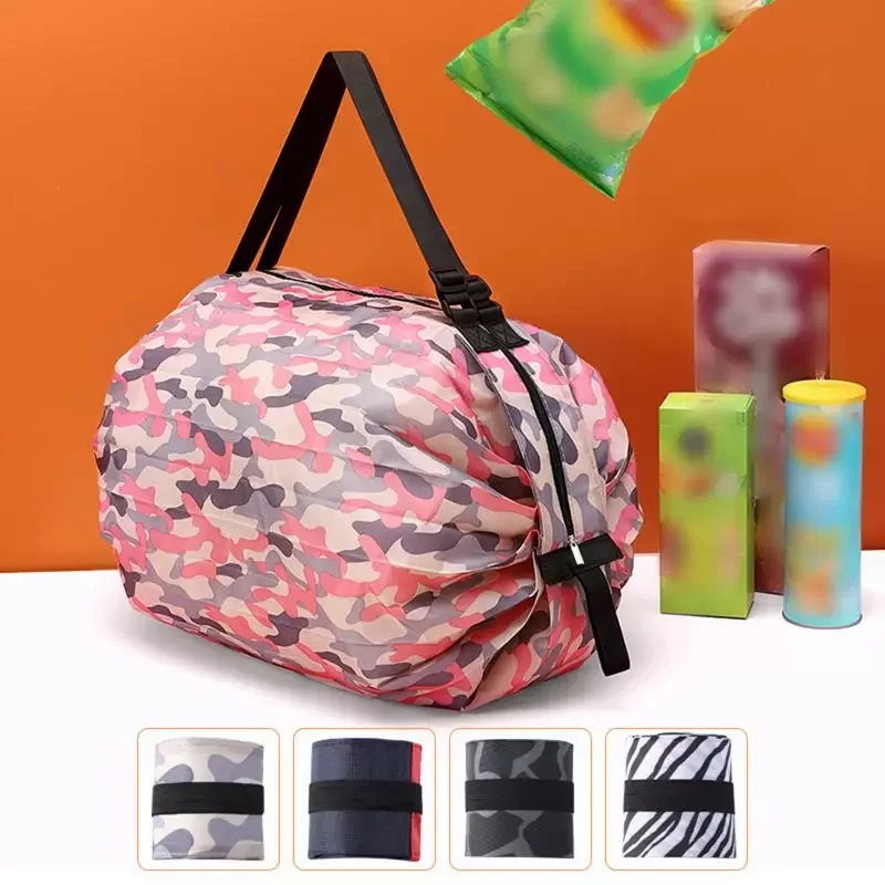 Wholesale foldable non-woven shopping bags one shoulder environmentally friendly reusable supermarkets and travel handbags