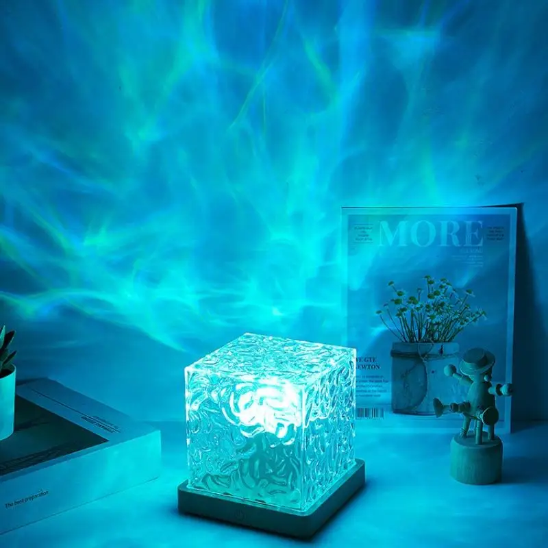 Hot Sale  New LED Dynamic Aurora Nebula Star Night Lamp Water Wave Light Bedside Decorative Light