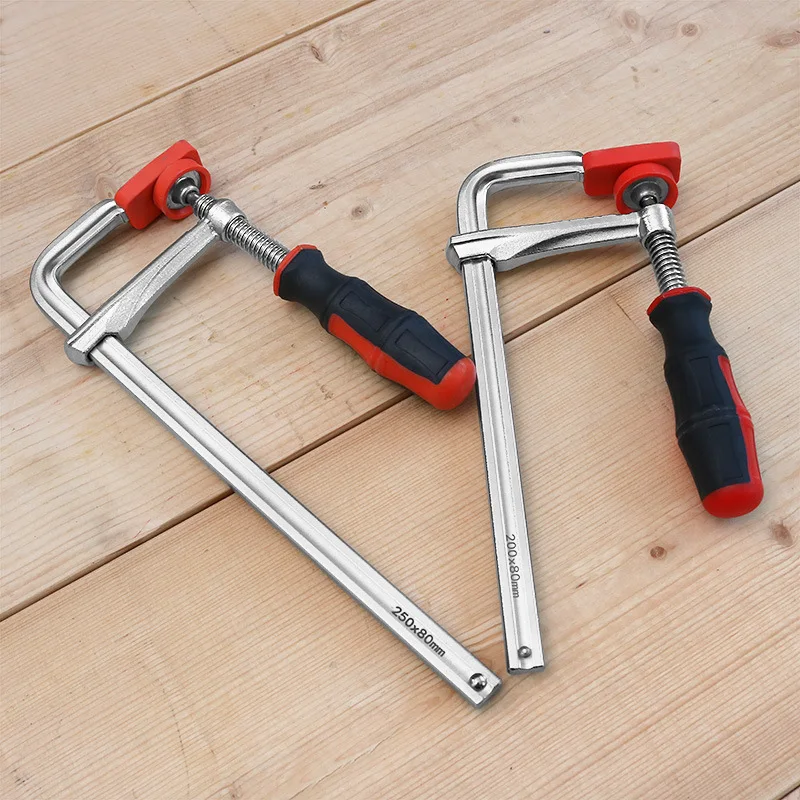 120mm Heavy Duty Drop Forged F Clamp Adjustable Plastic Handle steel clamp ratchet clamp