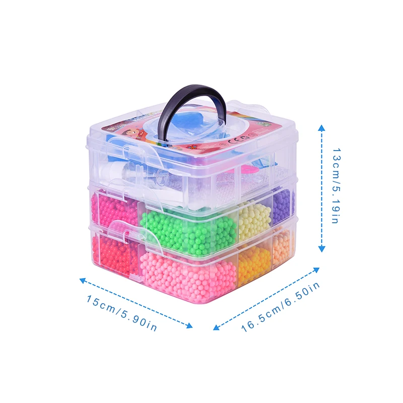 PVA Custom Wholesale 12 Colors Eco Friendly Kid Children Educational Toys Small Three-Layer 5mm Water Fuse Beads Kit