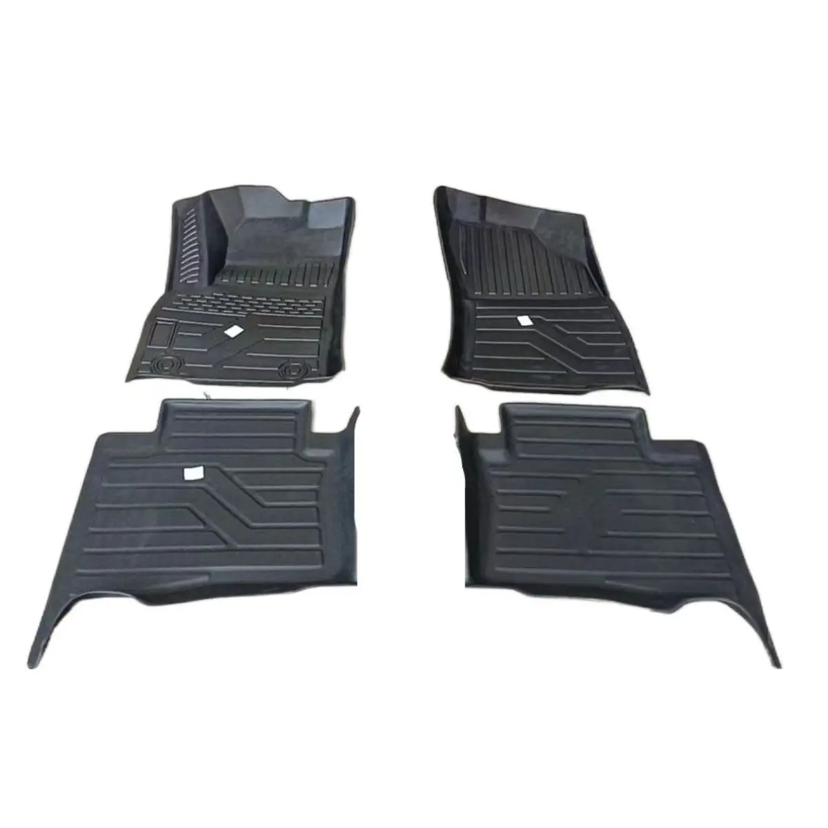 Gm New Design Black 4pcs/set Classic Design Anti-slip Pvc/tpe Rubber Car Mat
