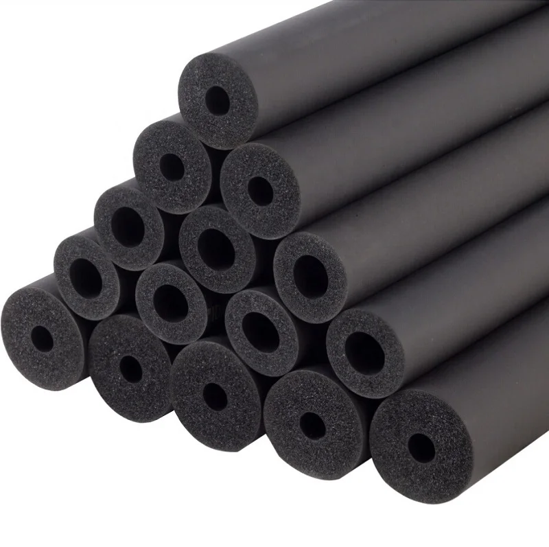 Bellsafe Elastomeric Black Nitrile Rubber Insulation Tube Heat Resistence Rubber Foam Pipe Insulation With Adhesive