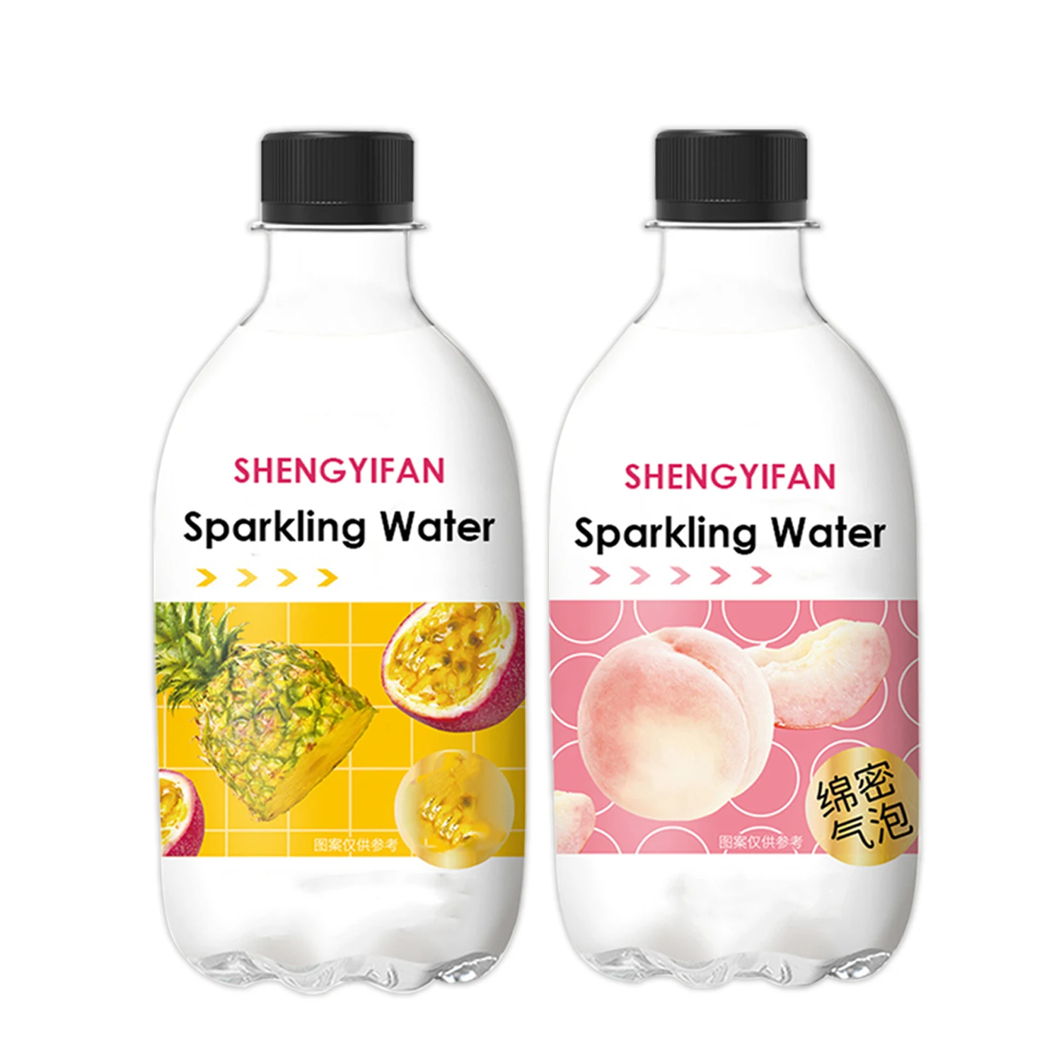 Wholesale Custom personal label 280ml mini bottle sugar free soft drinks fruit flavour sparkling water