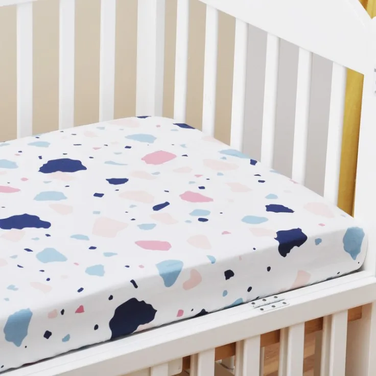 bassinet sheets neutral nestig wave crib  bees bassinet fitted sheet