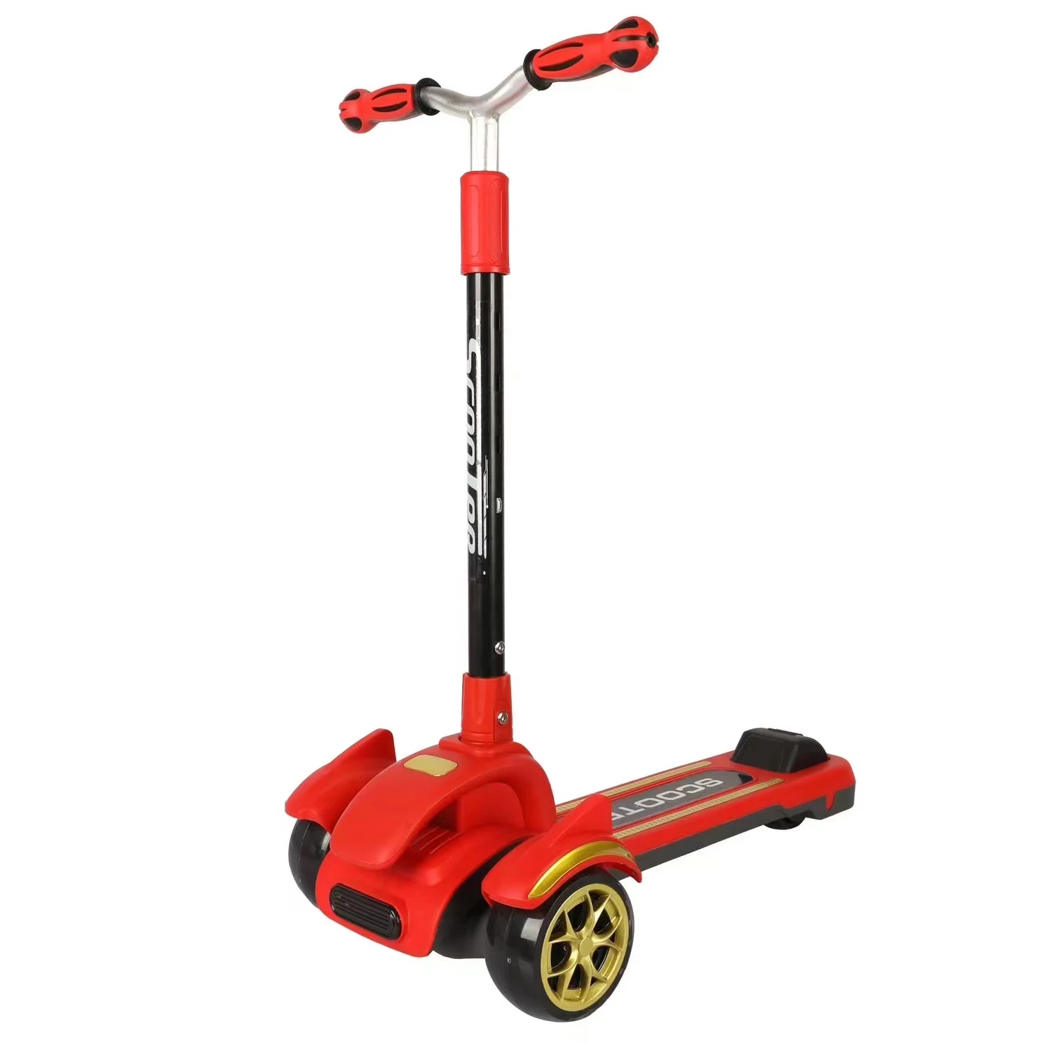 Wholesale Latest Big Wheel PU 3wheels with 3 Wheels Adjustable kid Scooters / Printed Flashing Light Children Kids Scooter