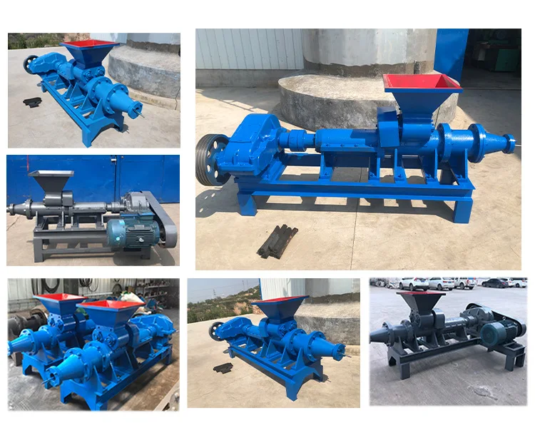 XDEM Charcoal Briquette Machine Coconut Husk Wood Briquette Making Equipment Coal Extruder Production Line