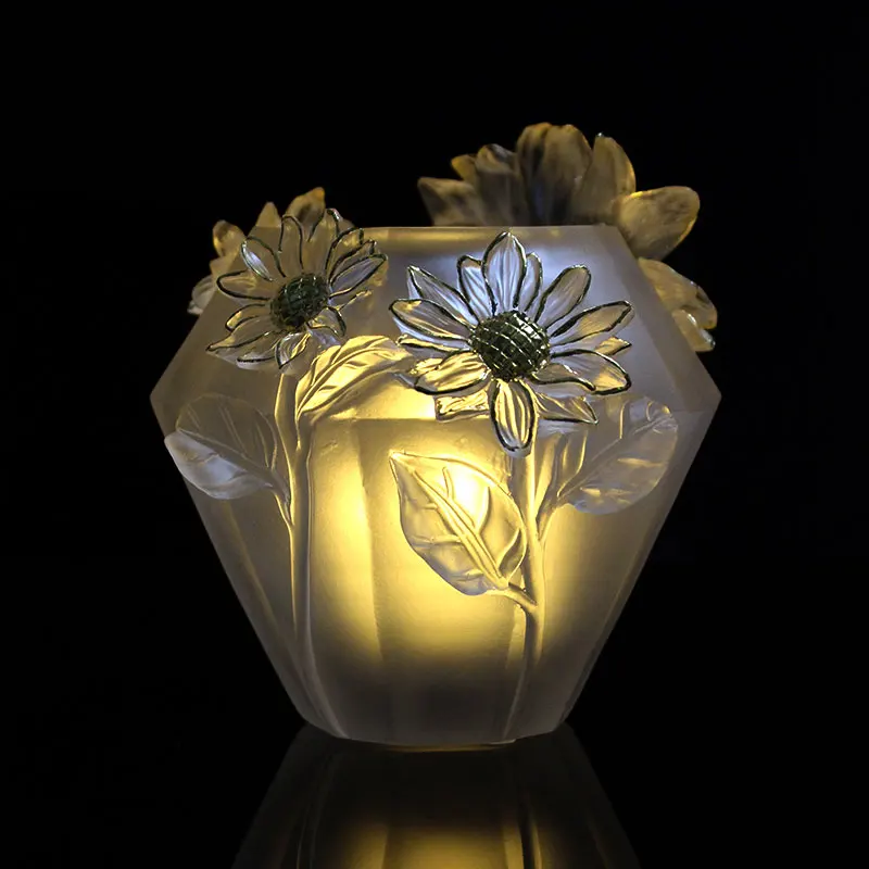 Crystal sunflower Middle East bakhoor burner suitable for home decoration ramadan eid gift