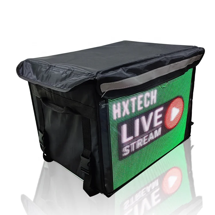 10 colors available Plastic LED Bike Delivery Box 2023 Waterproof oxford fabric Food delivery box