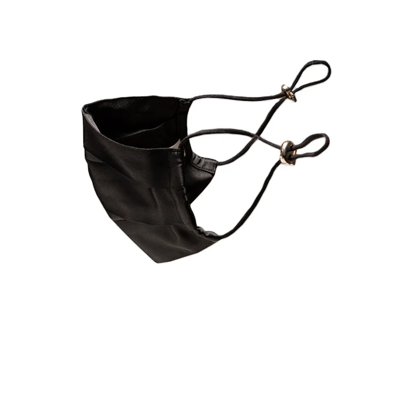 Cheap Silver Ion Sleep Ski Sheet Satin Pleat Nose Real Silk Face Mask For Woman