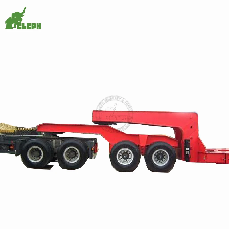 Лидер продаж 60 тонн-100 тонн lowboy-трейлер-тележка с дистанционным управлением тележка для прицепа распродажа низкая цена