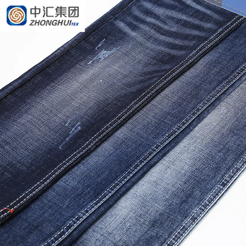 Slubby 10oz Denim Fabric Cotton Spandex Indigo Stretch Denim for Mens Jeans Fabrics Stocklots