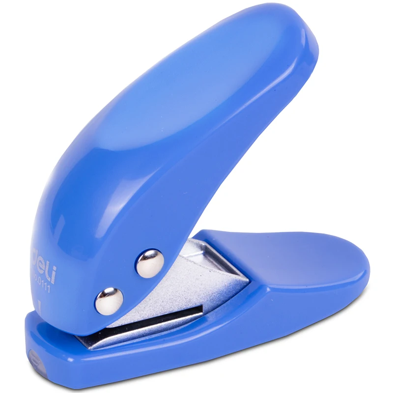 Deli 0111 white hand-held single hole punch mini manual hole punch document binding hole punch 288pcs Per Carton Set