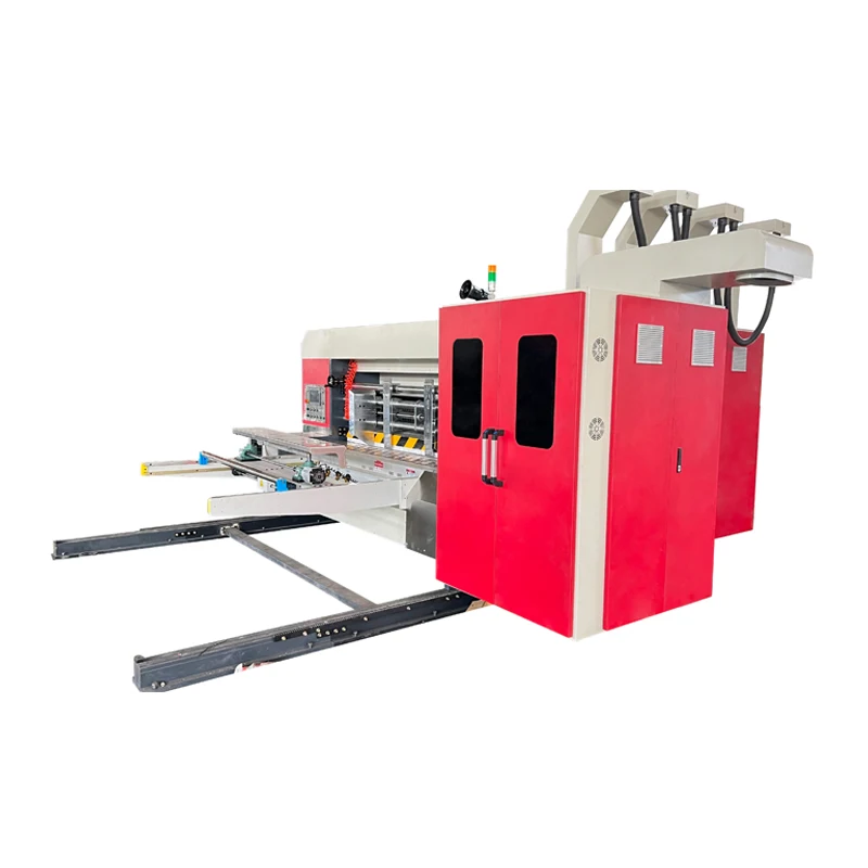 Automatic flexo two color printer slotter and die cutter corrugated board printing machine for make cardboard boxes