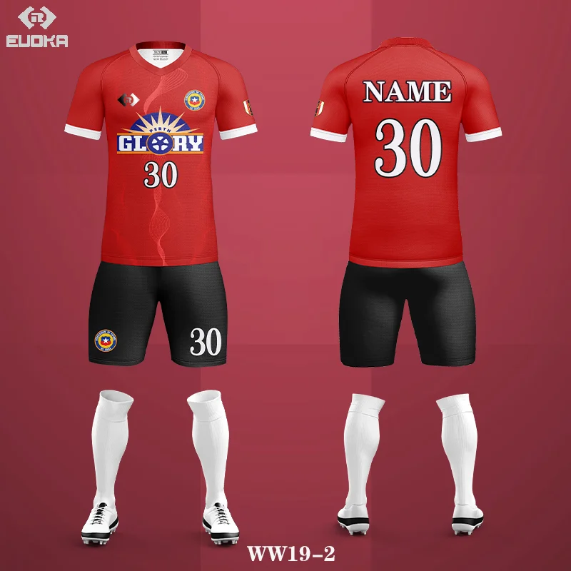 Digital printing maillot de football Unique Design custom football jersey With private label