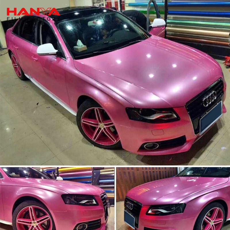HANYA Wholesale Factory Price  Chrome  Pink Vinyl Car Wrap
