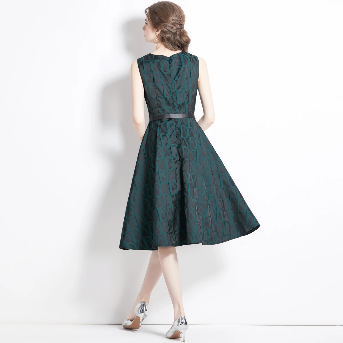 85-2027-stock Woman Clothes Manufacturer Wholesale Fashion Apparel Elegant Vintage Lady Floral Evening Casual Dresses