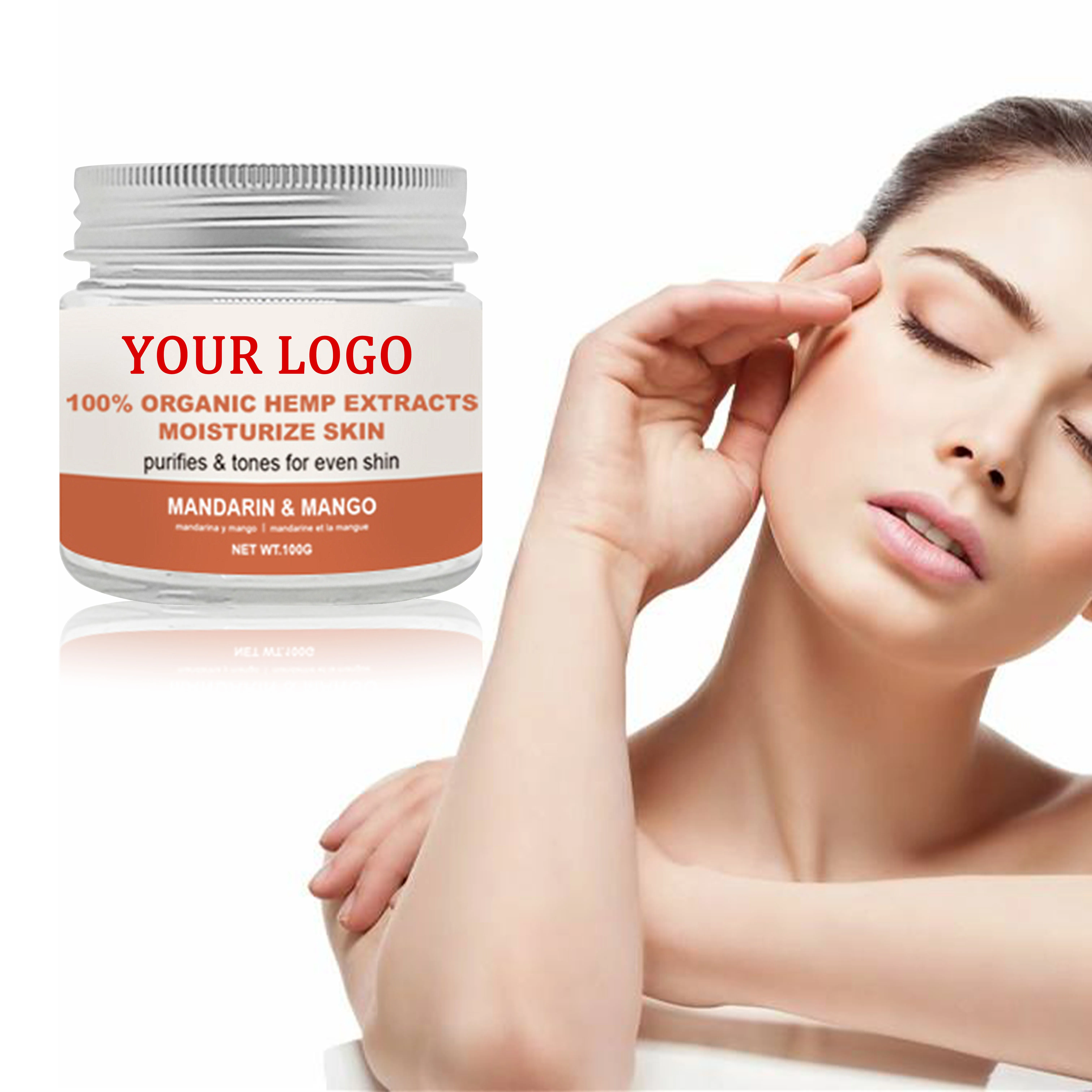 Private Label 100% Organic Plant Extracts Deeply Moisturize Skin for Facial Body Care Cream