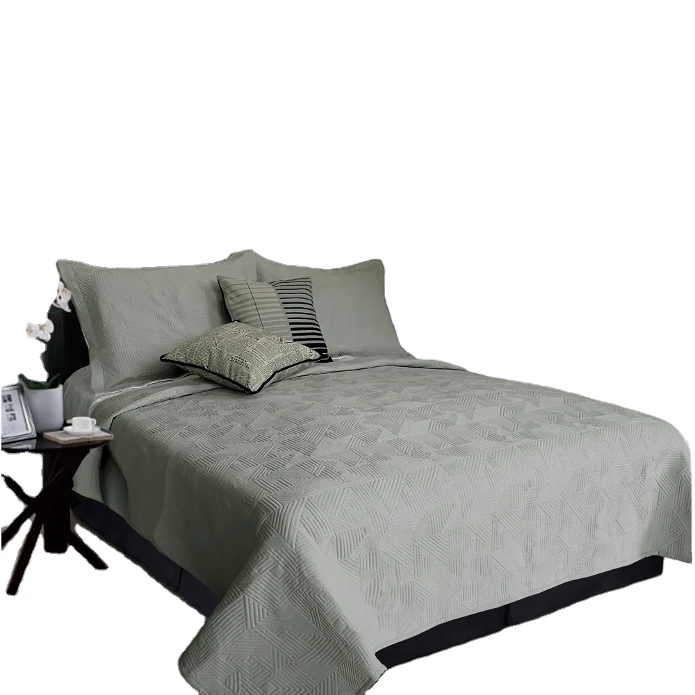 European and American style 100% polyester luxury comfortable embroidered quilt bedspread set (62432633538)