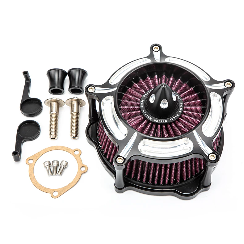 Modification Accessory CNC Aluminium Alloy turbine tip Intakes Cleaner Motorcycle Air Filter For Harley XL883 XL1200