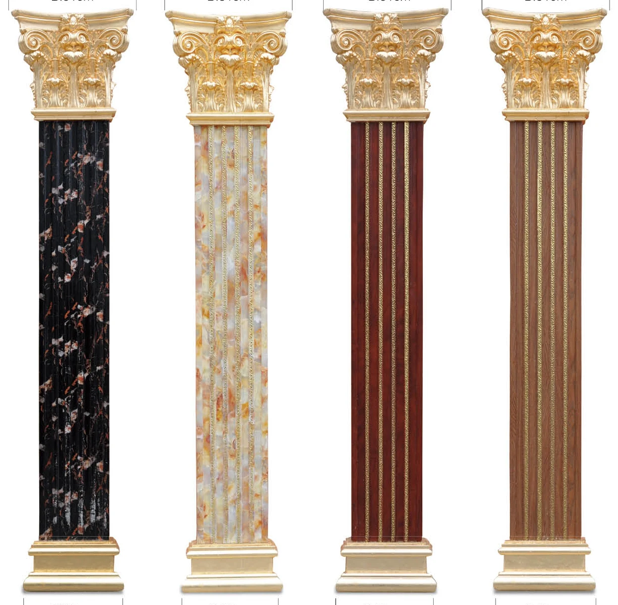 marble from decorative small wood columns