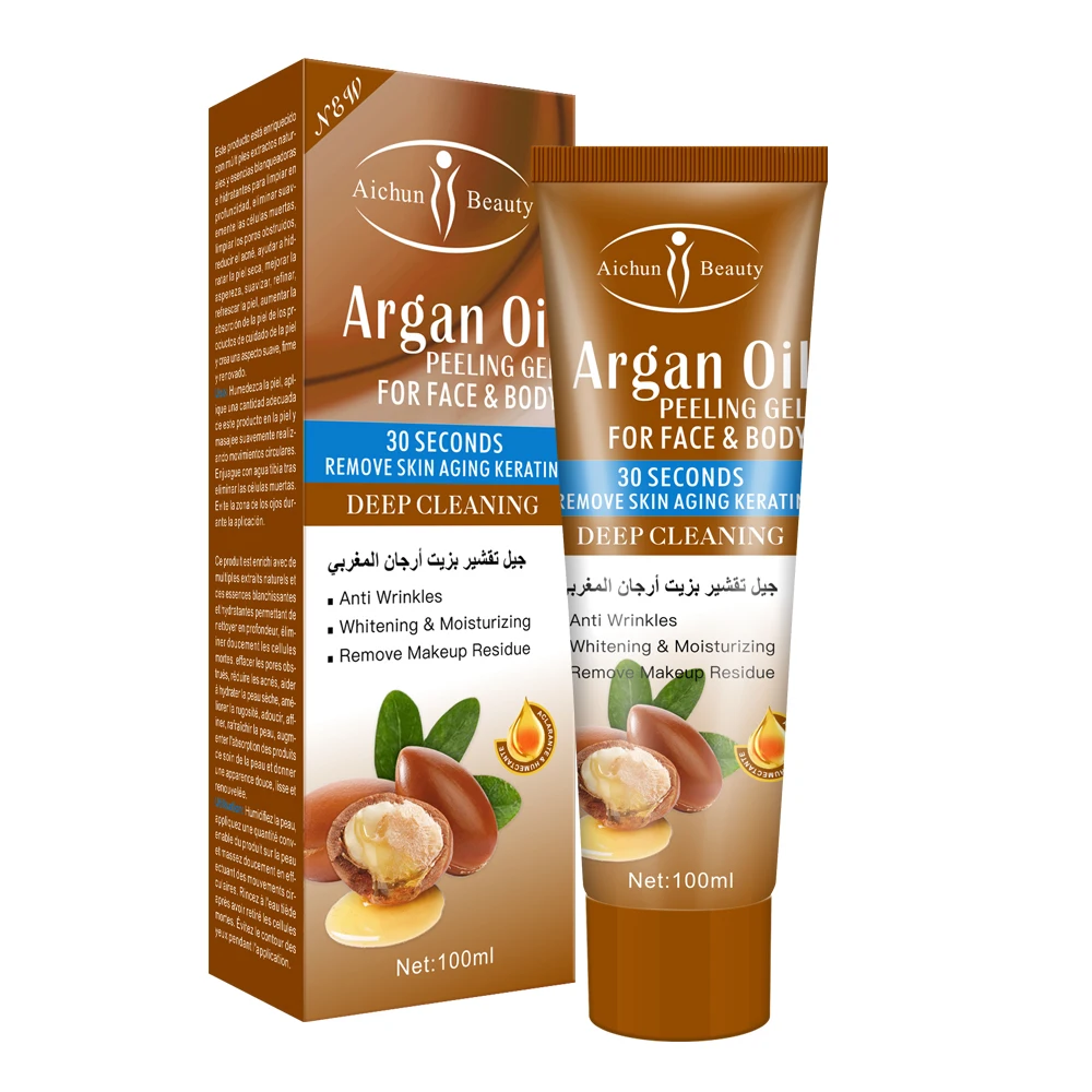 Argan Oil Organic Face Care Exfoliating Facial Massage Whitening Peeling Gel