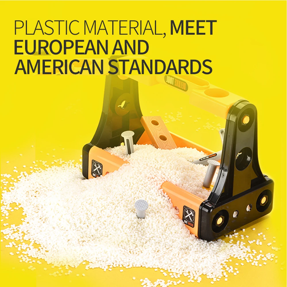 2 IN 1 plastic carpenter tool set kids diy construction deluxe tools set toys