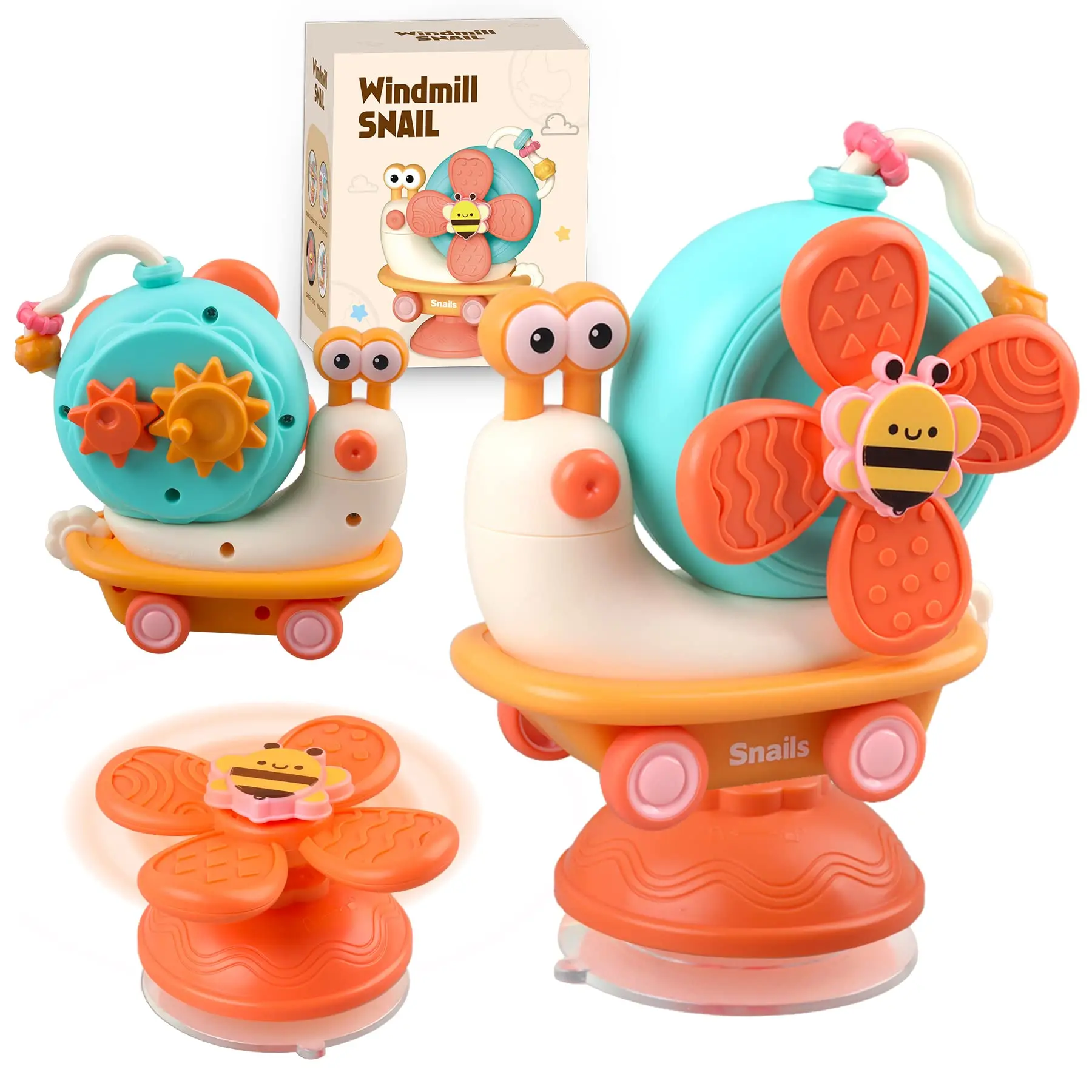 Игрушки для малышей, Детские сенсорные игрушки Монтессори, детские игрушки-Спиннер на присоске или 6, 7, 8, 9, 10, 12, 18 месяцев