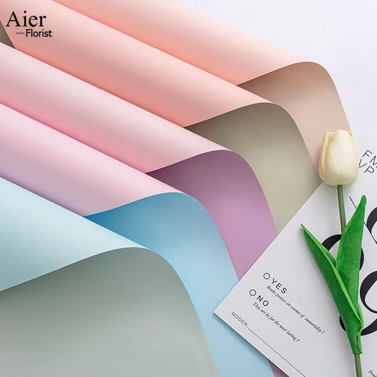 Wholesale Waterproof Double Colors Wrapping Flower Wrapping Paper Korea Floral Wrapping Paper