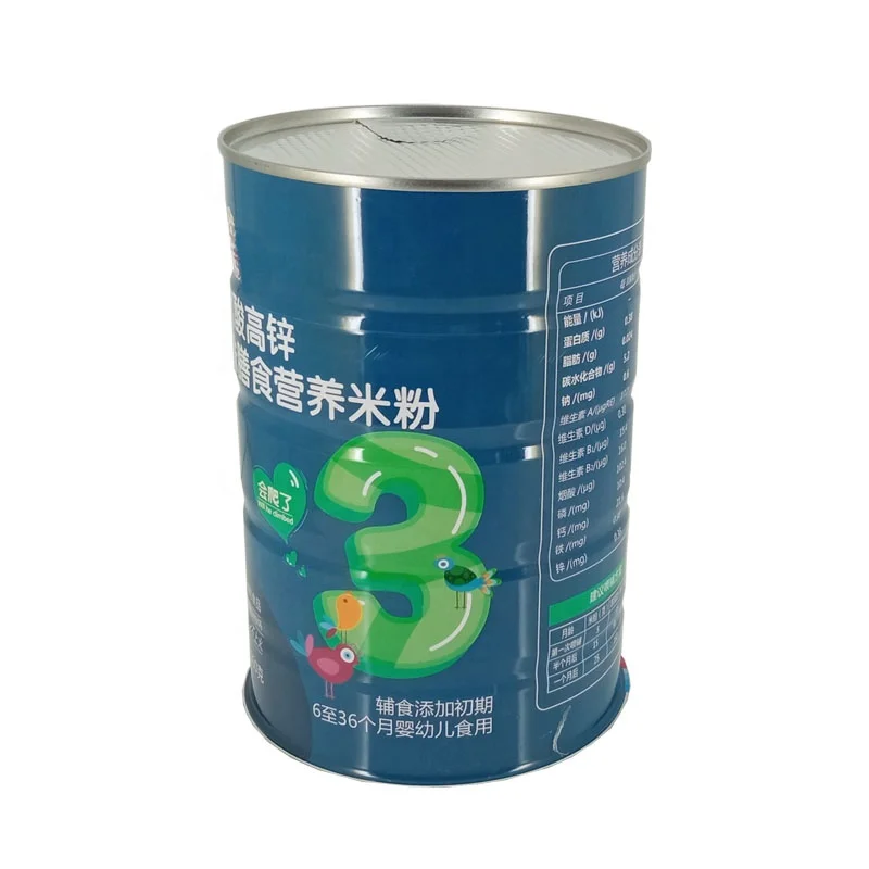 Custom Capacity Dry Food Tin Can Canister with Peel Open Lids Biscuit CAN Metal Coffee Can