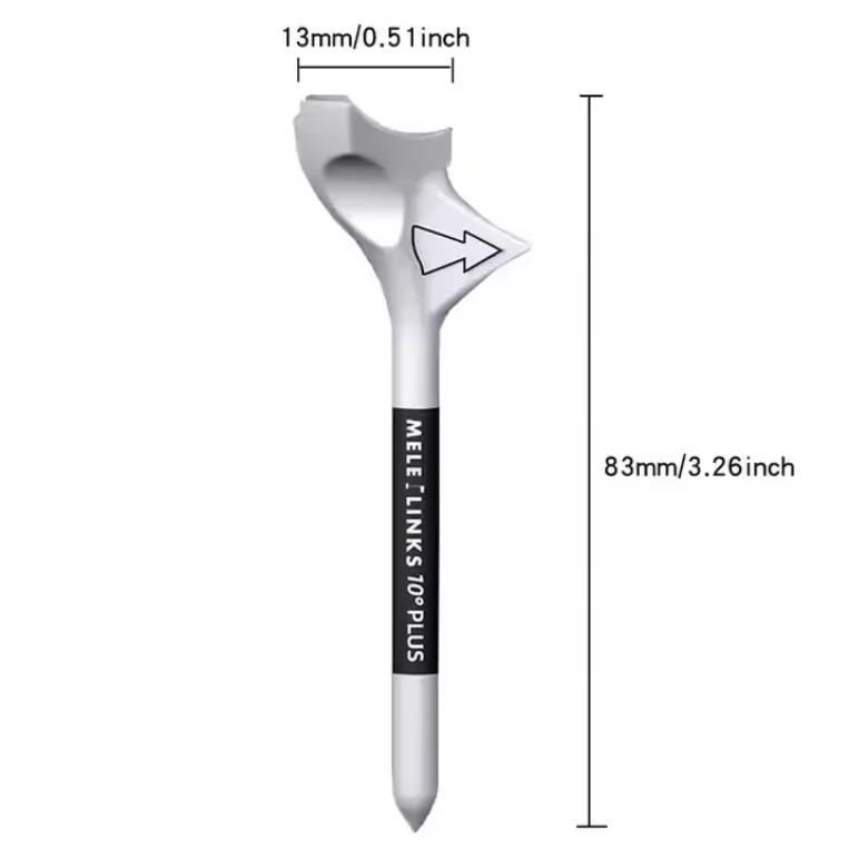 Quick Delivery Wholesale Plastic 83mm Golf Tees 10 Degree Oblique Golf Tees With Aiming Arrow