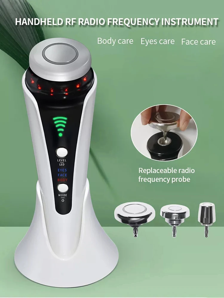 3in1 RF Beauty Instrument device Massage Wrinkle Remover Skin Tightening Skin Care Device With LED Light Therapy
