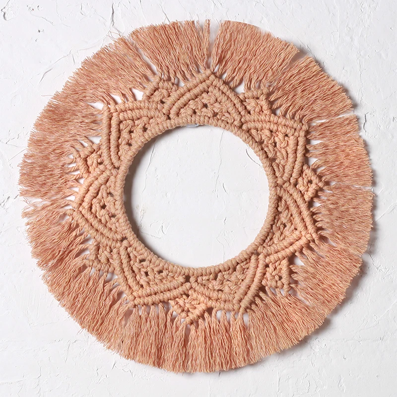 Macrame Ins Wall Decor Round Tapestry Hanging Decoration Nordic Living Room Bedroom Boho Handmade woven Tapestry