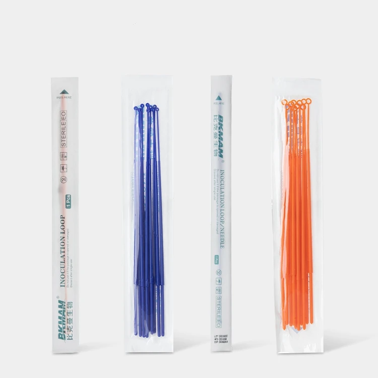 ISO certificate Cell Culture Use Disposable Sterile Plastic Inoculation Loops Needles