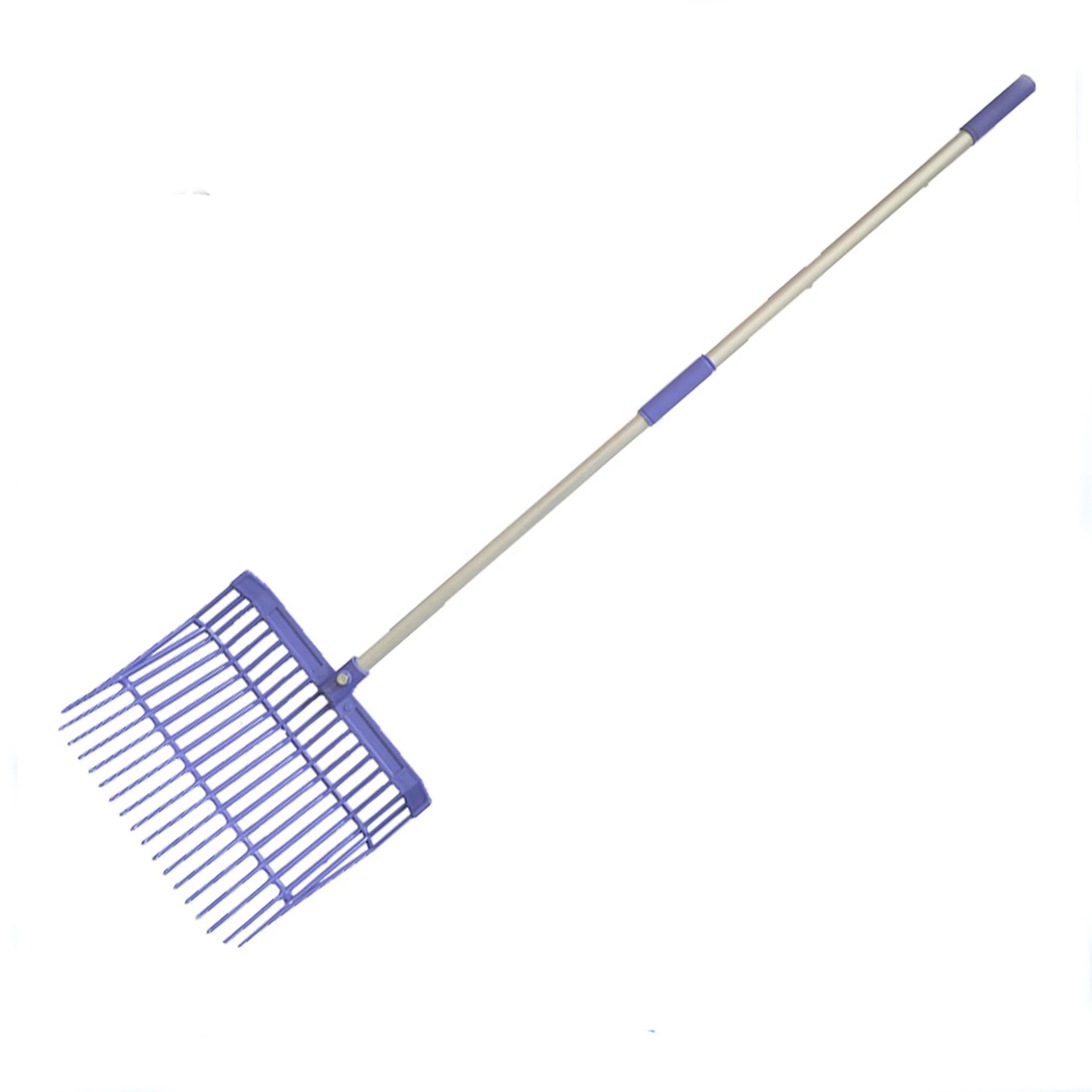 Horse manure fork steel rod 128cm metal handle with garden plastic straw fork