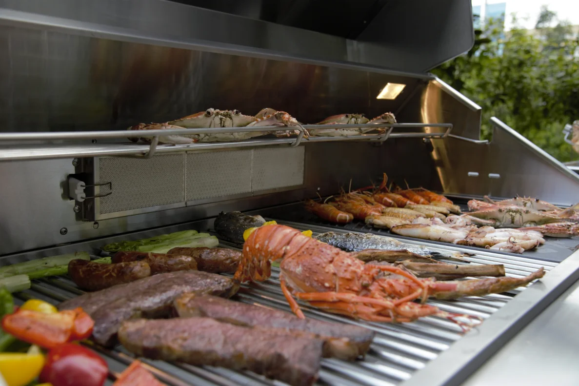 Гриль для барбекю, уличный кухонный остров из нержавеющей стали, уличное кухонное оборудование